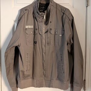 Marc Ecko Men's Gray Military Jacket